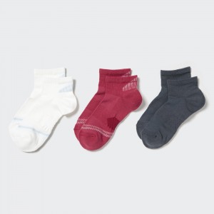 Chaussette Uniqlo Ankle Sports Socks Three Pairs Femme Blanche | 0234-TOQEX