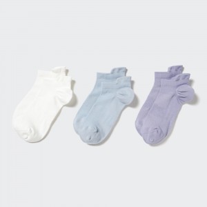 Chaussette Uniqlo Ankle Sports Socks Three Pairs Femme Blanche | 9240-KUNMJ