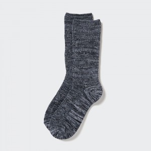 Chaussette Uniqlo Heattech Slub Yarn Thermal Socks Femme Grise Foncé | 6380-CRLZJ
