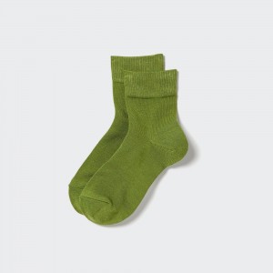 Chaussette Uniqlo Heattech Thermal Socks Femme Vert | 8365-XNSAR