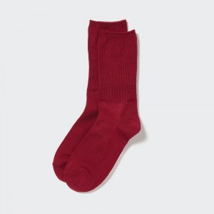 Chaussette Uniqlo Heattech Two Way Thermal Socks Femme Rouge | 9643-ZYQFO