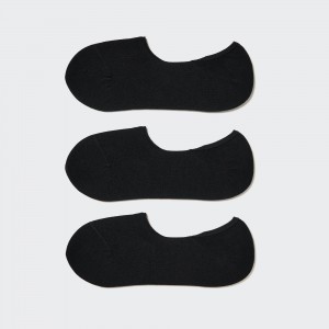 Chaussette Uniqlo Invisible No Show Socks Three Pairs Femme Noir | 6541-HLJUS