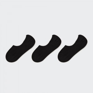 Chaussette Uniqlo Invisible No Show Socks Three Pairs Femme Noir | 8517-VLBGT