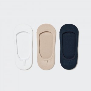 Chaussette Uniqlo Low Cut Invisible No Show Socks Three Pairs Femme Blanche | 0962-FVJLG
