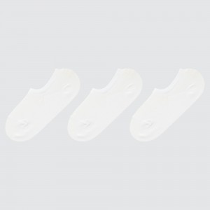 Chaussette Uniqlo Mesh Invisible Socks Three Pairs Femme Blanche | 8059-MAVRJ