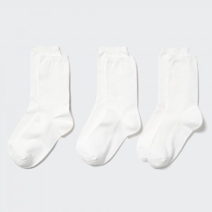 Chaussette Uniqlo Socks Three Pairs Femme Blanche | 6128-XZYPU