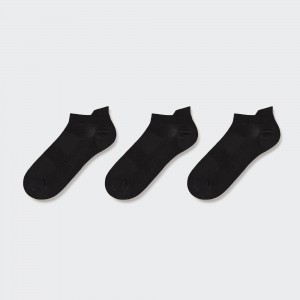 Chaussette Uniqlo Sports Short Socks Three Pairs Femme Noir | 2815-AWBLI