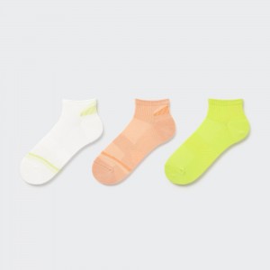 Chaussette Uniqlo Sports Short Socks Three Pairs Femme Blanche | 7346-UZERF