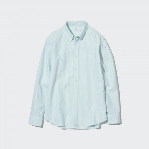 Chemises Uniqlo Slim Fit Striped Oxford Shirt Homme Vert | 1765-IWJAE