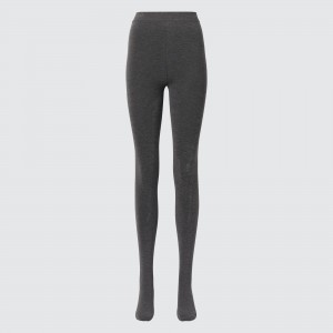 Collant Uniqlo Heattech Extra Warm Pile Lined Thermal Tights Femme Grise Foncé | 3574-XRTOC