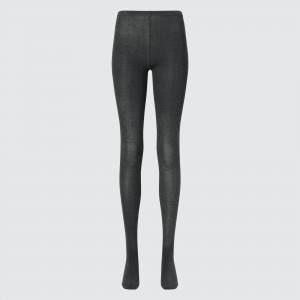 Collant Uniqlo Heattech Knitted Thermal Tights Femme Grise Foncé | 0296-MEGIO