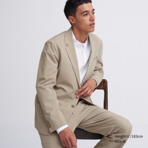 Costumes Uniqlo Airsense Ultra Light Jacket Homme Beige | 2837-OMNEI
