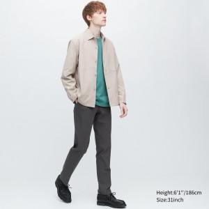 Costumes Uniqlo Airsense Ultra Light Wool Like Trousers Homme Grise Foncé | 6713-QOIXV