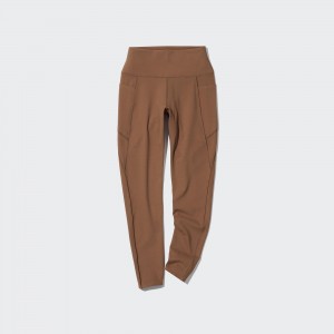 Hauts Uniqlo Airism Uv Protection Soft Leggings With Pockets Femme Marron | 2659-RMSEI