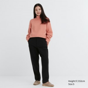 Hauts Uniqlo Heattech Warm Lined Trousers Short Femme Noir | 1475-LBMQI