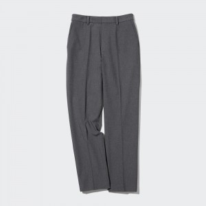 Hauts Uniqlo Smart Ankle Length Trousers Long Femme Grise | 3720-FJNBK