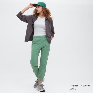 Hauts Uniqlo Ultra Stretch Airism Joggers Femme Vert | 0352-MPLCS