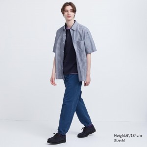 Pantalon Jogger Uniqlo Washed Jersey Denim Look Joggers Homme Bleu | 4230-PDNWJ