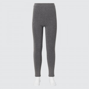 Pantalon Jogging Uniqlo Girls Heattech Extra Warm Pile Lined Leggings Enfant Grise | 5206-YBQMT