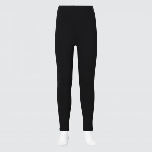 Pantalon Jogging Uniqlo Heattech Ultra Warm Thermal Leggings Enfant Noir | 7239-HSDFZ