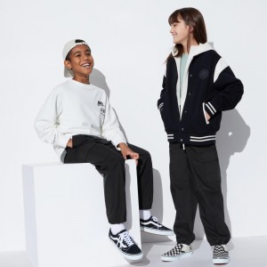 Pantalon Jogging Uniqlo Parachute Cargo Trousers Enfant Noir | 4089-EVUXJ