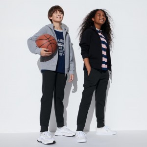 Pantalon Jogging Uniqlo Ultra Stretch Dry Joggers Enfant Noir | 3104-HRSDP