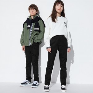 Pantalon Jogging Uniqlo Ultra Stretch Slim Fit Jeans Enfant Noir | 9302-IBPLV