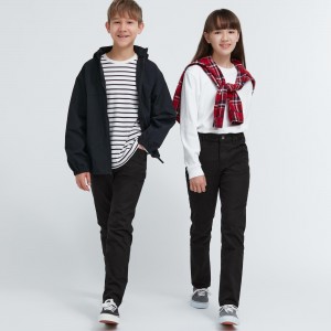 Pantalon Jogging Uniqlo Ultra Stretch Soft Jeans Enfant Noir | 8530-YWVBP