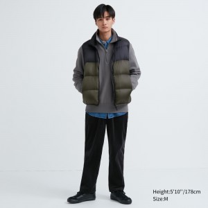 Pantalons Uniqlo Corduroy Easy Ankle Length Trousers Homme Noir | 3168-GQVIE