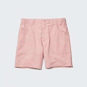 Pantalons Uniqlo Corduroy Shorts Homme Rose | 6429-PFQRZ