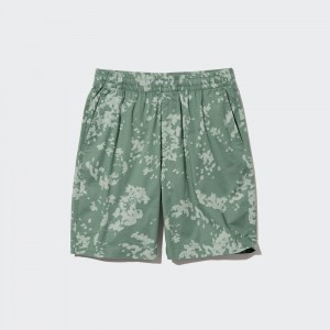 Pantalons Uniqlo Dry Stretch Leaf Print Easy Shorts Homme Vert | 7096-BXRCO