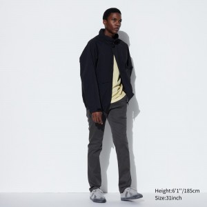 Pantalons Uniqlo Slim Fit Chino Trousers Homme Grise Foncé | 5190-GKQET
