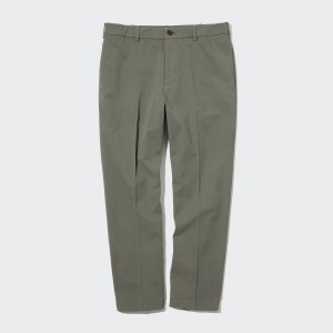 Pantalons Uniqlo Smart Cotton Ankle Length Trousers Homme Vert Olive | 3275-PBKFZ