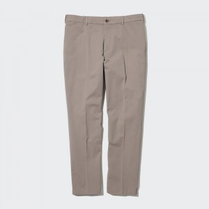 Pantalons Uniqlo Smart Cotton Ankle Length Trousers Long Homme Beige | 6924-ATJCY