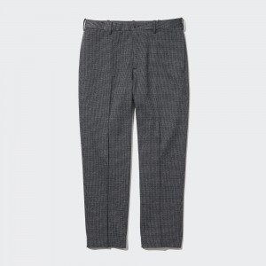 Pantalons Uniqlo Smart Gun Club Checked Ankle Length Trousers Homme Grise | 0285-JUGTV