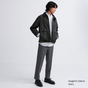 Pantalons Uniqlo Smart Wool Like Ankle Length Trousers Homme Grise | 3591-CSVHA