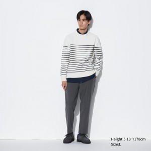 Pantalons Uniqlo Smart Wool Like Ankle Length Trousers Homme Grise | 9682-UMQHD