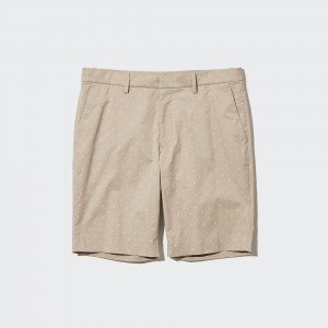 Pantalons Uniqlo Stretch Slim Fit Shorts Homme Beige | 3106-WBTEL
