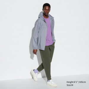 Pantalons Uniqlo Ultra Stretch Dry Ex Joggers Homme Vert Olive | 8124-EZUCG