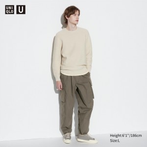 Pantalons Uniqlo Wide Fit Parachute Cargo Trousers Homme Vert Olive | 6740-QHMDI