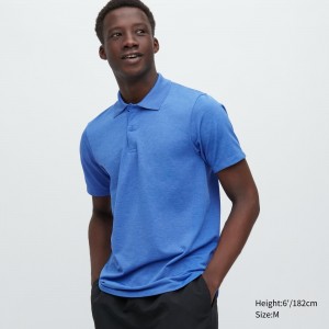 Polo Uniqlo Dry Ex Polo Shirt Homme Bleu | 1954-QXKUP