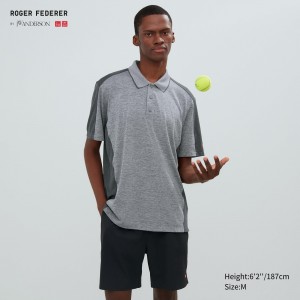 Polo Uniqlo Dry Ex Polo Shirt Homme Grise | 2106-FVOPG
