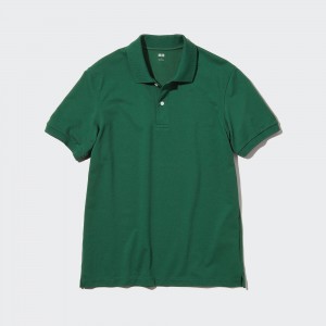 Polo Uniqlo Dry Pique Polo Shirt Homme Vert | 9740-ZXRIC