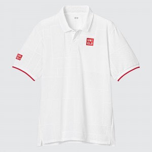 Polo Uniqlo Kei Nishikori London 2022 Dry Ex Polo Shirt Homme Blanche | 1790-IGLSJ