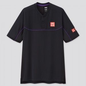 Polo Uniqlo Roger Federer Dry Ex Us 2021 Polo Shirt 2021 Season Homme Noir | 3245-PKQST