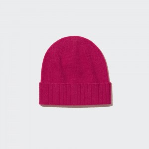 Sacs Uniqlo 100pct Cashmere Knitted Beanie Hat Femme Rose | 3479-DYMIE