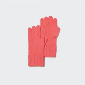 Sacs Uniqlo 100pct Cashmere Knitted Gloves Femme Rose | 2073-VNDXA