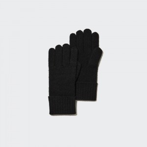 Sacs Uniqlo 100pct Cashmere Knitted Gloves Femme Noir | 8397-ONPKU
