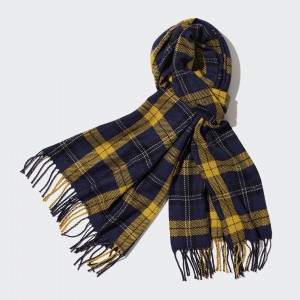 Sacs Uniqlo Heattech Patterned Scarf Femme Jaune | 0356-UDZHT