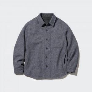 Surchemise Uniqlo Overshirt Jacket Homme Grise | 0528-HCZXN